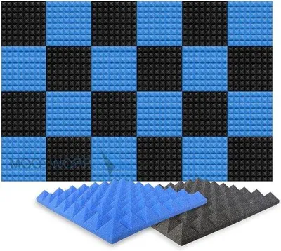 Imagen del producto de Paneles acústicos - Espumas para reducción de ruido - Mejora de la absorción acústica - Espumas de alta densidad - 50x50x5 cm - , , , espumas absorbentes de sonido