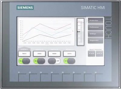 Produktbild von SIEM SIMATIC HMI 6AV2123-2GB03-0AX0 KTP700 Basic Panel 7"TFT Touch PROFINET