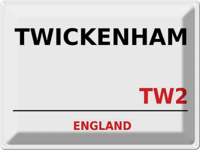 Produktbild von vianmo Blechschild 30x40 cm England Twickenham TW2