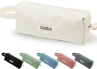 Produktbild von Beige Corduroy Schultasche für Mädchen und Teenager, Schul- und Bürotasche