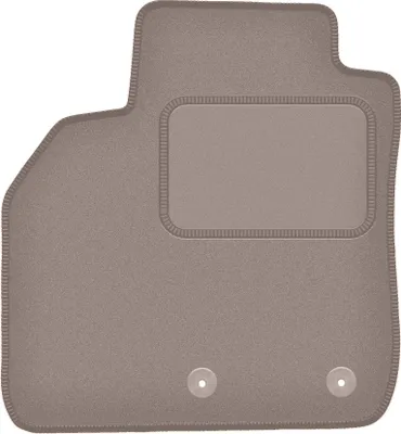 Produktbild von Fahrerfußmatte Velours beige passend für Renault Scenic III (2009-2016, Minivan) – mit Befestigungen – passgenau