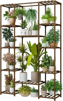 Produktbild von Hoher Pflanzenständer – 62,2 Zoll – Holzblumenständer für Innen- und Außenbereich – Für mehrere Pflanzen – Wohnzimmer – Garten
