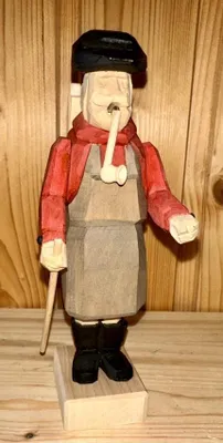 Produktbild von Räucherfigur Holzmacher geschnitzt Höhe 18cm NEU
