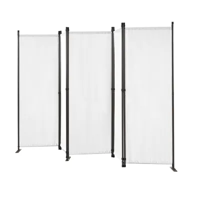 Zdjęcie produktu dla Angel Living 5-częściowy parawan wewnętrzny, przegroda, składana przegroda, parawan wewnętrzny na taras lub balkon, 280 x 165 cm, biały