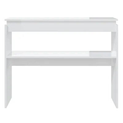 Obrázek produktu pro vidaXL Konzolový stolek vysoký lesk bílý 102x30x80 cm Dřevěný materiál
