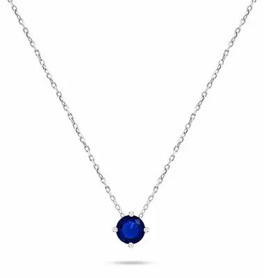 Immagine prodotto di Collana minimalista in argento con zircone blu scuro NCL73WB