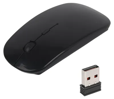 Immagine prodotto di Mouse wireless, design sottile e compatto, portatile, 2,4 GHz, senza fili, con ricevitore USB, ideale per laptop, computer e tablet