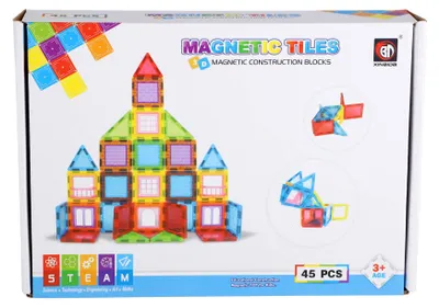 Produktbild von Magnetische Bausteine 45 Teile 6.5 cm