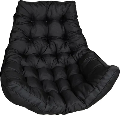 Produktbild von sunnypillow Hängesessel Kissen - Auflage für Rattan & Polyrattan Hängeschaukel - Polster, Sitzauflage für Hängekorb - Schwarz