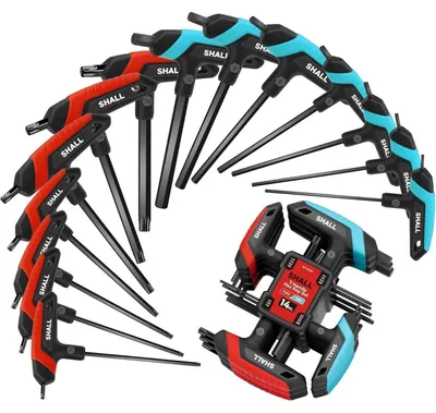 Produktbild von 14-teiliges Innensechskantschlüssel-Set metrisch & Torx mit Aufbewahrungsregal