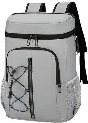 Productafbeelding van CarryQuest® - Koeltas rugzak, geïsoleerd, polyester, 32x46x19 cm, grijs