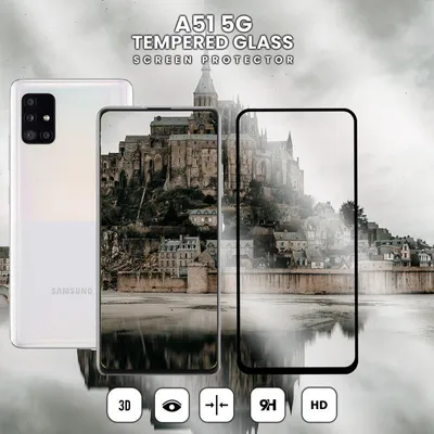 Produktbild von 1-Pack Samsung Galaxy A51 5G Displayschutzfolie - Gehärtetes Glas 9H - Super Qualität 3D