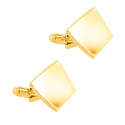 Produktbild von Manschettenknöpfe Quadratisches Design Edelstahl Glänzend poliert Herren-Accessoire für Business,Hochzeit gold
