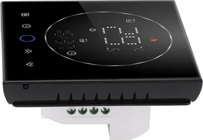Zdjęcie produktu dla Bezprzewodowy inteligentny termostat do domu Dokładny programowalny termostat ścienny Termostat do kotła AC95?240V Kwadratowy czarny