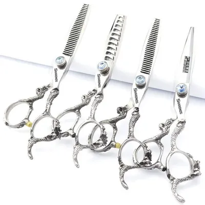 Produktbild von Professionelle Haarschere 6 Zoll Edelstahl 40-45% Ausdünnungsrate 4 Stück
