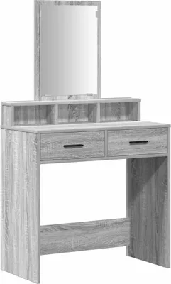 Produktbild von vidaXL Schminktisch Graues Sonoma 79 x 41 x 140 cm Holzwerkstoff
