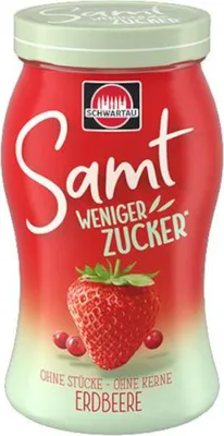 Produktbild von Schwartau Samt Weniger Zucker Erdbeere passierter Fruchtaufstrich 255g