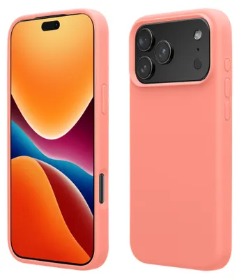 Produktbild von kwmobile Handyhülle für Apple iPhone 18 Pro Max / iPhone 17 Pro Max Hülle - Case Silikon - Kabelloses Laden - Schutzhülle Cover in Pfirsichkorall