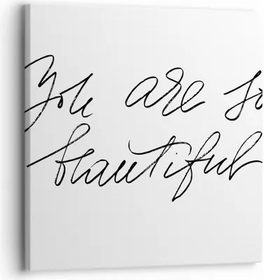 Produktbild von Bild auf Leinwand - Leinwandbild - Einteilig - Du bist so wunderschön - 30x30cm - Wand Bild - Wanddeko - Wandbilder - Leinwanddruck - Bilder - Wanddekoration - Leinwand bilder - AC30x30-4609