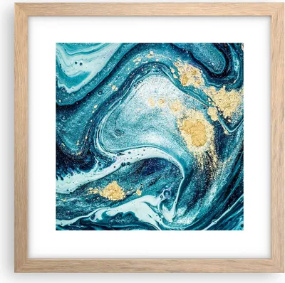 Produktbild von Gerahmtes Poster - Rahmen in heller Eiche - Abstraktion modern - 30x30 cm - Wand Bild - Wanddeko - Wandbilder - Wandposter - Bilderrahmen - Bilder - Kunstdruck - Wandbild - P2NAC30x30-3493