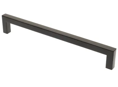Obrázok produktu pre Nábytková úchytka BA 192mm, kuchynská úchytka matná čierna, úchytka na dvierka hranatá
