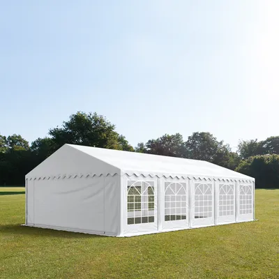 Produktbild von TOOLPORT Partyzelt Festzelt 5x10 m Garten-Pavillon PVC Plane 700 N in weiß Wasserdicht