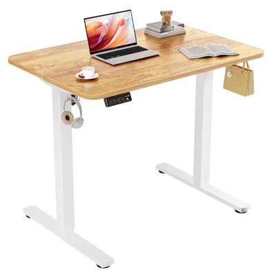 Image de Bureau réglable électriquement - Plan de travail de 90x60 cm - Hauteur réglable de 73 à 118 cm