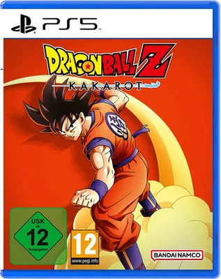 The image shows the front cover of the video game Dragon Ball Z: Kakarot for PlayStation 5.
