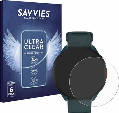 Produktbild von 6x Für Polar Pacer Schutzfolie Savvies Displayschutz Display Schutz Folie Klar Transparent