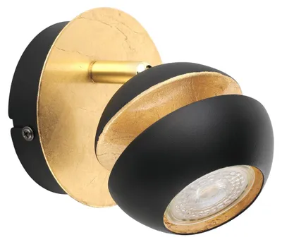 Productafbeelding van EGLO Nocito, Wandlamp, LED-lampen (niet vervangbaar), 6,6 W, 3000 K, 240 lm, Zwart, Goud