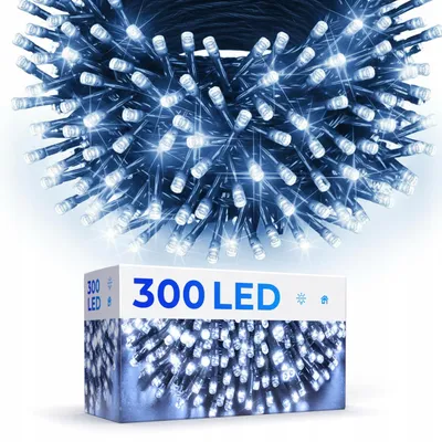 Produktbild von Weihnachtsbaumlichter 300 Led, Kaltweiss, Mit Steuergerät Und 8 Lichtvarianten