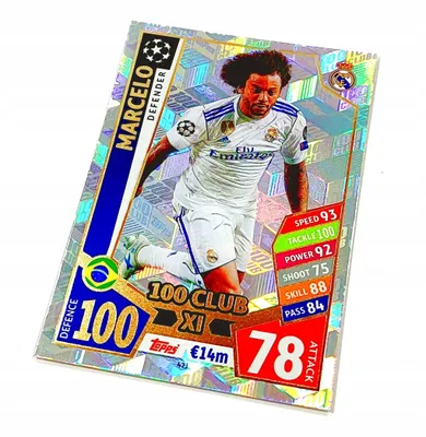 Image de Match Attax 2017/18 Card 421 Marcelo / 100 Club Xi