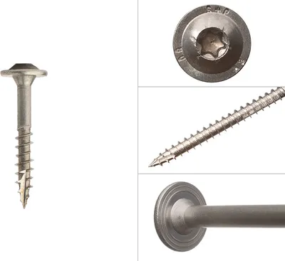 Produktbild von Tellerkopfschrauben Edelstahl A2 6 x 40 mm Torx 25 - Schachtel 100 Stück