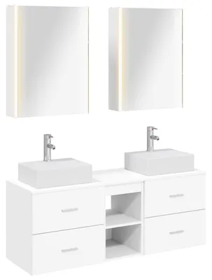 Immagine prodotto di Set di mobili da bagno, 5 pezzi, colore bianco