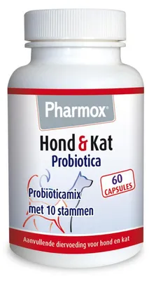 Productafbeelding van Pharmox Probiotica voor hond en kat | 60 capsules voor darmflora en spijsvertering