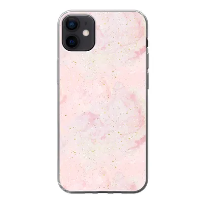 Produktbild von MuchoWow® Handyhülle Schutzhülle Hülle für iPhone 12 mini Marmor - Rosa - Glitter - Gold - Muster Silikon Softcase Handy Hülle - Bild