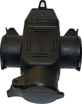 Produktbild von 3 Fach Gummi Mehrwegekupplung 250V 16A Schutzkontakt IP44