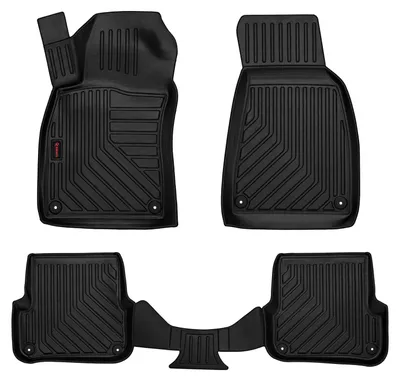 Produktbild von Gummi-Fußmatten für Audi A6 C6 2004-2006 (Limousine/Kombi/Van) – 4-tlg, Schwarz, passgenau