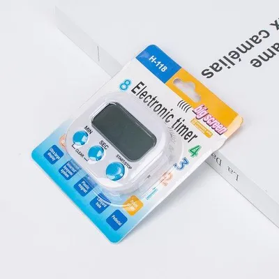 Obrázok produktu pre Digitálne hodiny s časovačom a magnetom, biele, kompaktné