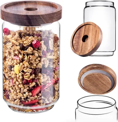 Imagen del producto de Recipientes de vidrio KADAX con tapa, 750 ml