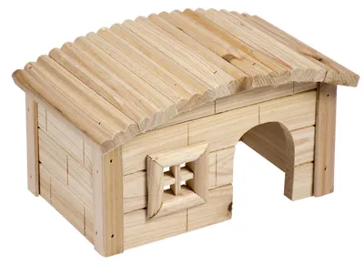 Productafbeelding van Duvo+ Houten lodge koepeldak voor knaagdieren 20,5x13x12CM