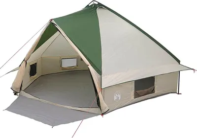 Immagine prodotto di Tenda teepee vidaXL per 10 persone, verde e bianca, 567 x 470 x 242 cm