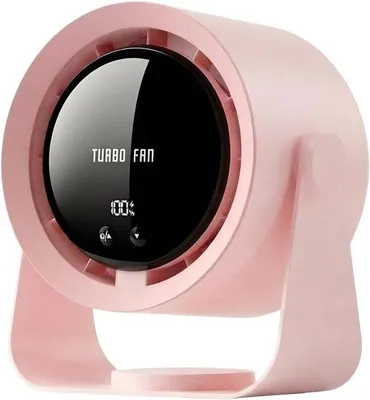 Obrázek produktu pro Mini přenosný ventilátor s možností dobíjení, s 5 nastaveními rychlosti – otočný o 90 stupňů – vhodný do ložnice, kanceláře, studentského pokoje, kuchyně