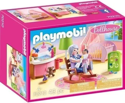 Produktbild von PLAYMOBIL Babyzimmer, Dollhouse La Maison Traditionnelle, 100 Teile, 4+ Jahre, 2 Figuren, Mit Wiege und Zubehör