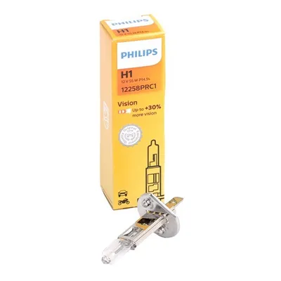 Produktbild von 1x PHILIPS H1 Glühlampe Fernlicht 12V 55W 3200K P14.5s Halogen 12258PRC1