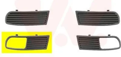 Produktbild von VAN WEZEL Lüftungsgitter Grill Stoßfänger für SEAT Ibiza II (6K1) mit Loch/Löchern für Nebellampen