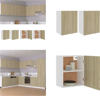 Produktbild von vidaXL Hängeschränke 2 Stk. Sonoma Eiche 50x31x60 cm Holzwerkstoff - Hängeschrank - Hängeschränke - Küchenschrank - Küchenschränke