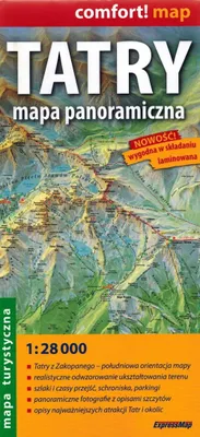 Produktbild von Tatra-Gebirge 1:28.000. Laminierte Panoramakarte. Ausgabe 2025. ExpressMap