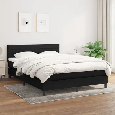 Produktbild von Maison Exclusive - Boxspringbett mit Matratze Schwarz 140x200 cm Stoff