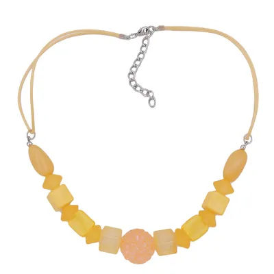 Produktbild von Kette Beerenperle apricot Perlen gelb gelb 1mm